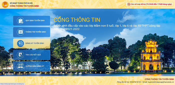 Hà Nội: Hướng dẫn thử nghiệm đăng ký tuyển sinh trực tuyến đầu cấp năm học 2021 - 2022