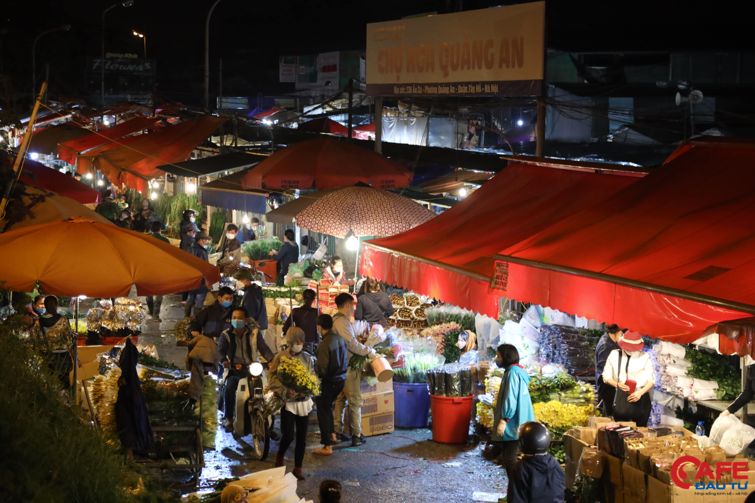 Chợ hoa lớn nhất Thủ đô tấp nập rạng sáng ngày 20/10