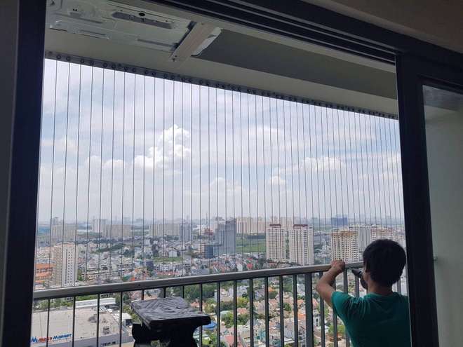 Lắp lưới an toàn ban công trên chung cư phòng nguy hiểm cho trẻ nhỏ