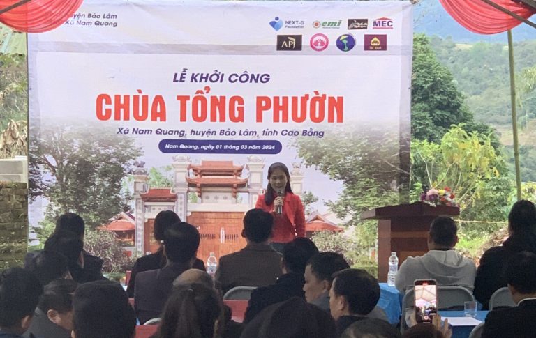 Động thổ khởi công xây dựng chùa Tổng Phườn, Cao Bằng
