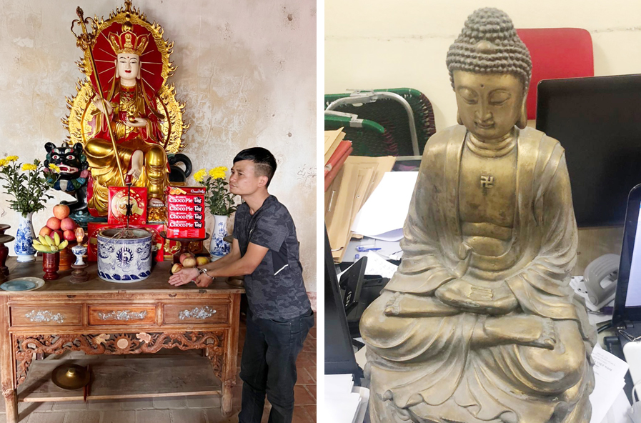Bắt đối tượng đối tượng trộm cắp cổ vật tại 5 chùa ở Hà Nội và Hải Dương