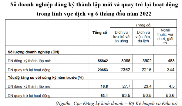 Doanh nghiệp đăng ký thành lập mới có liên quan đến lĩnh vực du lịch gia tăng ấn tượng