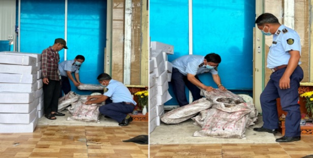 Phát hiện 400 kg thực phẩm đông lạnh không rõ nguồn gốc, xuất xứ