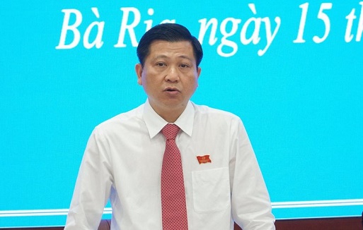Miễn nhiệm Phó Chủ tịch UBND tỉnh Bà Rịa - Vũng Tàu
