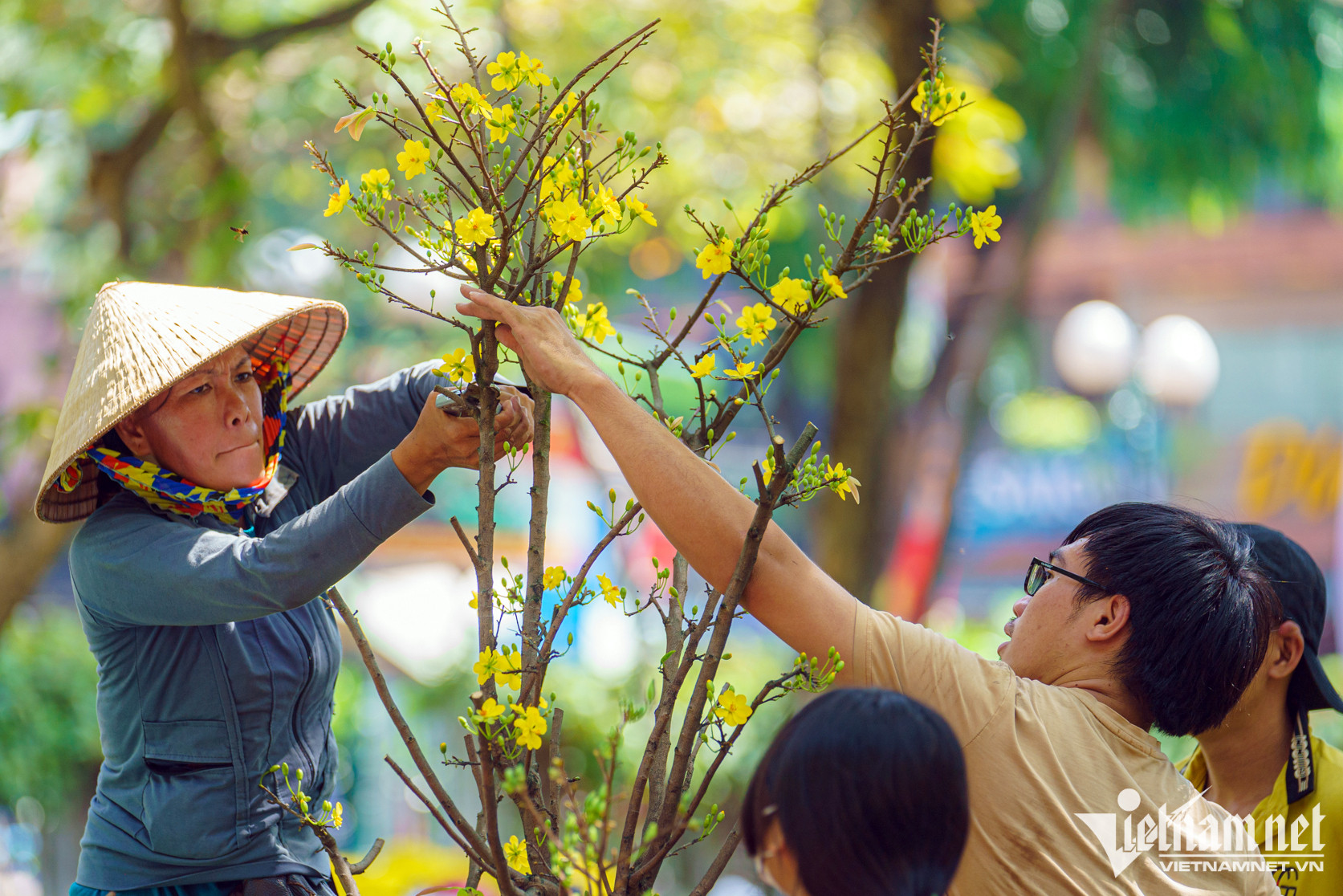 Tiểu thương bán tháo, cắt cành mai tặng khách trưa 30 Tết