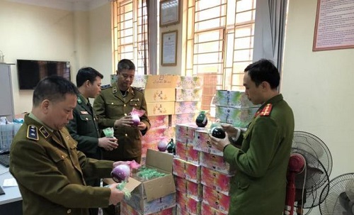 Thu giữ hơn 2.000 đôi giầy dép nhập lậu tại Lào Cai