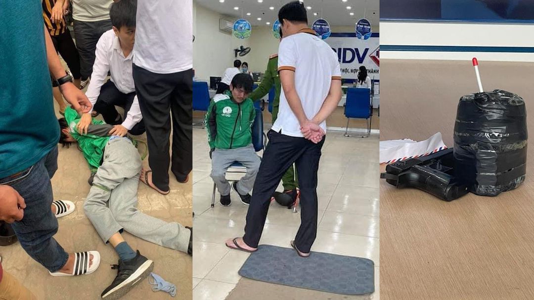 Liều lĩnh mang súng cướp ngân hàng BIDV trong trang phục xe ôm công nghệ