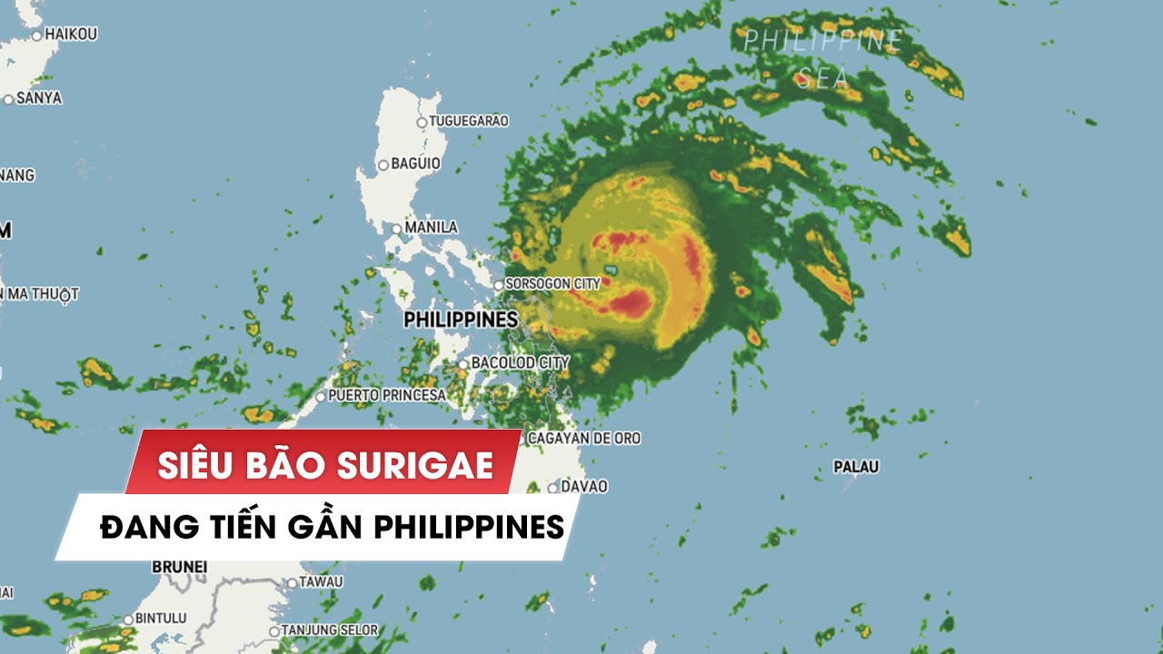 Siêu bão Surigae tiến gần Philippines, gió giật cấp 17 có thể tàn phá rất khủng khiếp