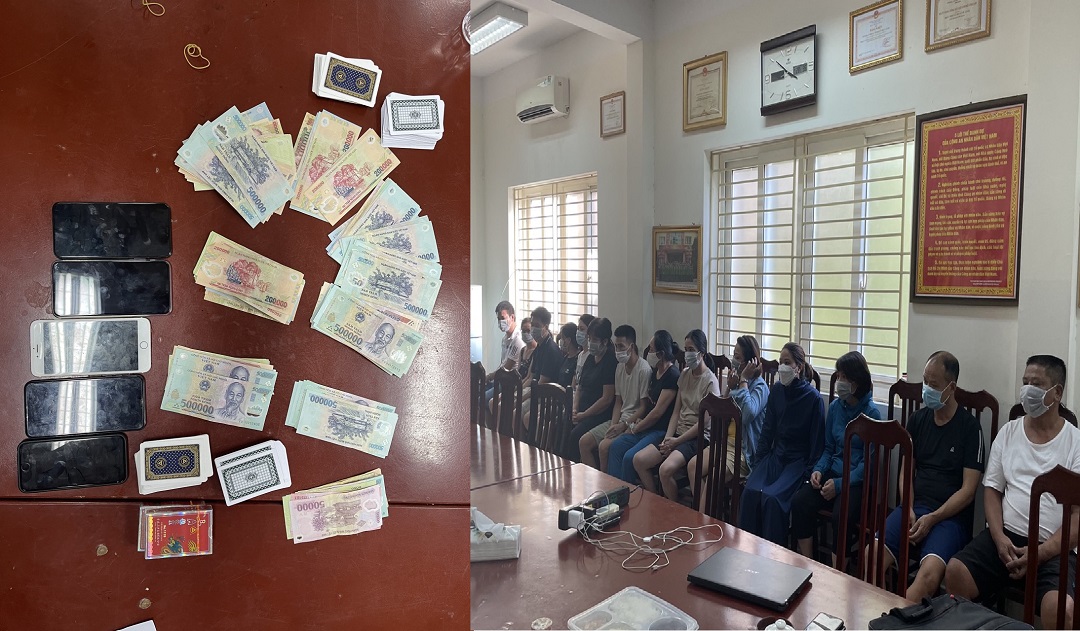 Bắt quả tang 8 phụ nữ đang say sưa đánh bạc cùng nhóm đàn ông