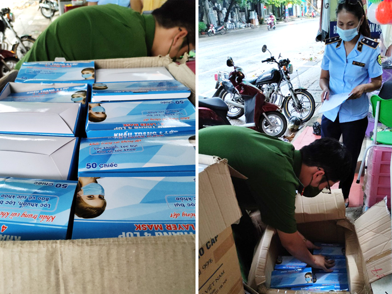 Thu giữ trên 13.000 khẩu trang y tế không rõ nguồn gốc rao bán trên facebook