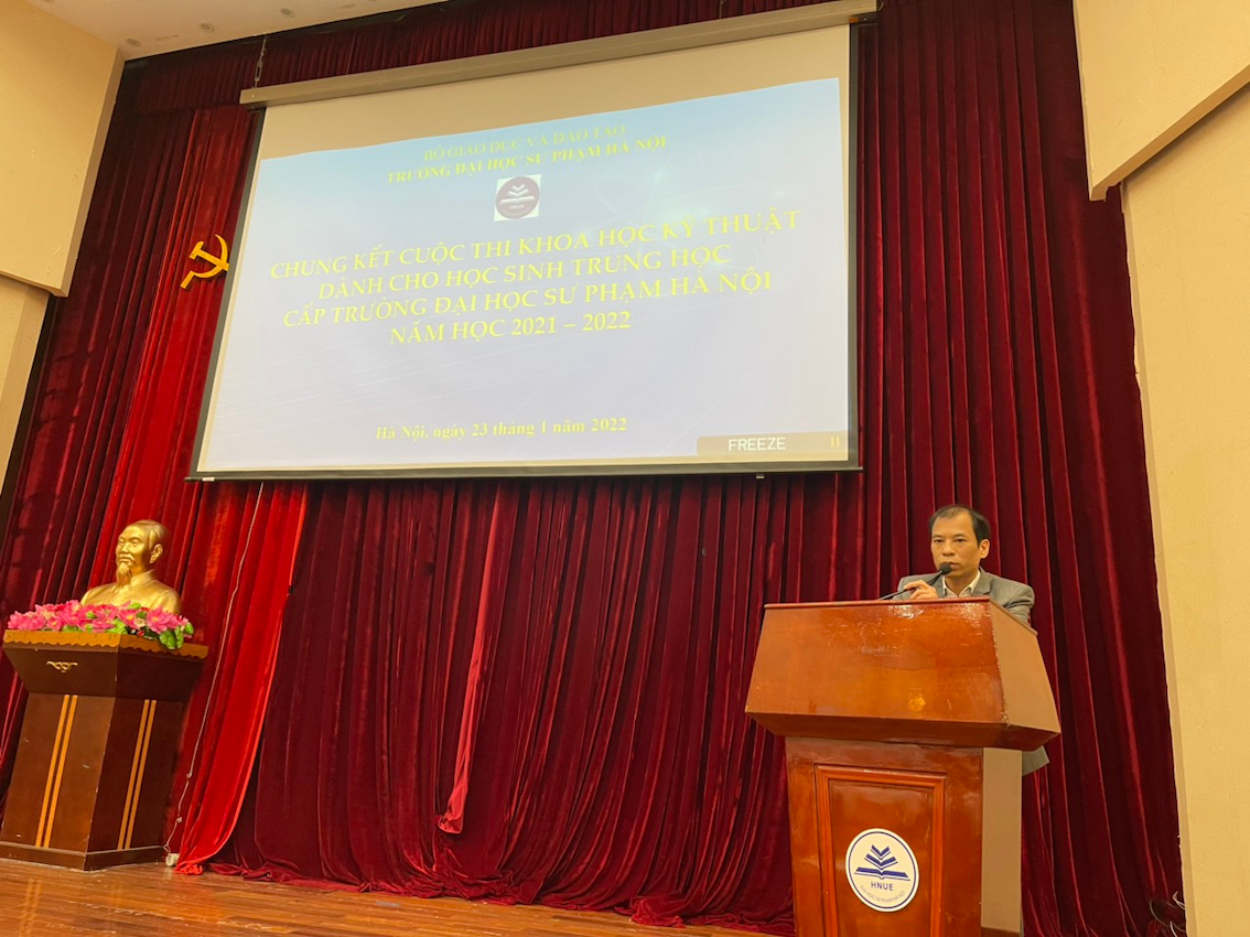 Chung kết cuộc thi Khoa học kỹ thuật dành cho học sinh trung học cấp Trường Đại học Sư phạm Hà Nội năm học 2021-2022