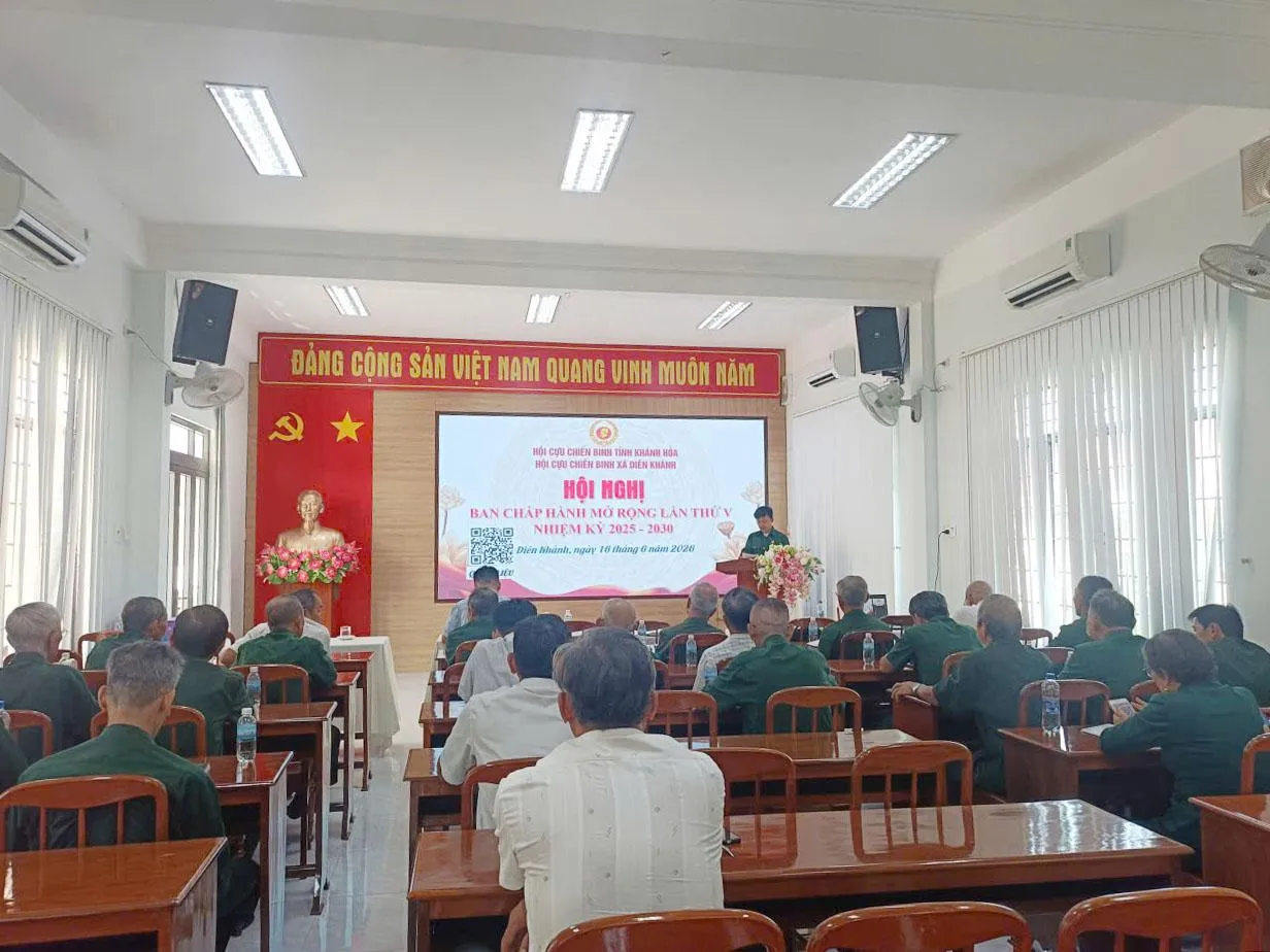 Hội Cựu chiến binh xã Diên Khánh tổ chức Hội nghị Ban Chấp hành mở rộng lần thứ V