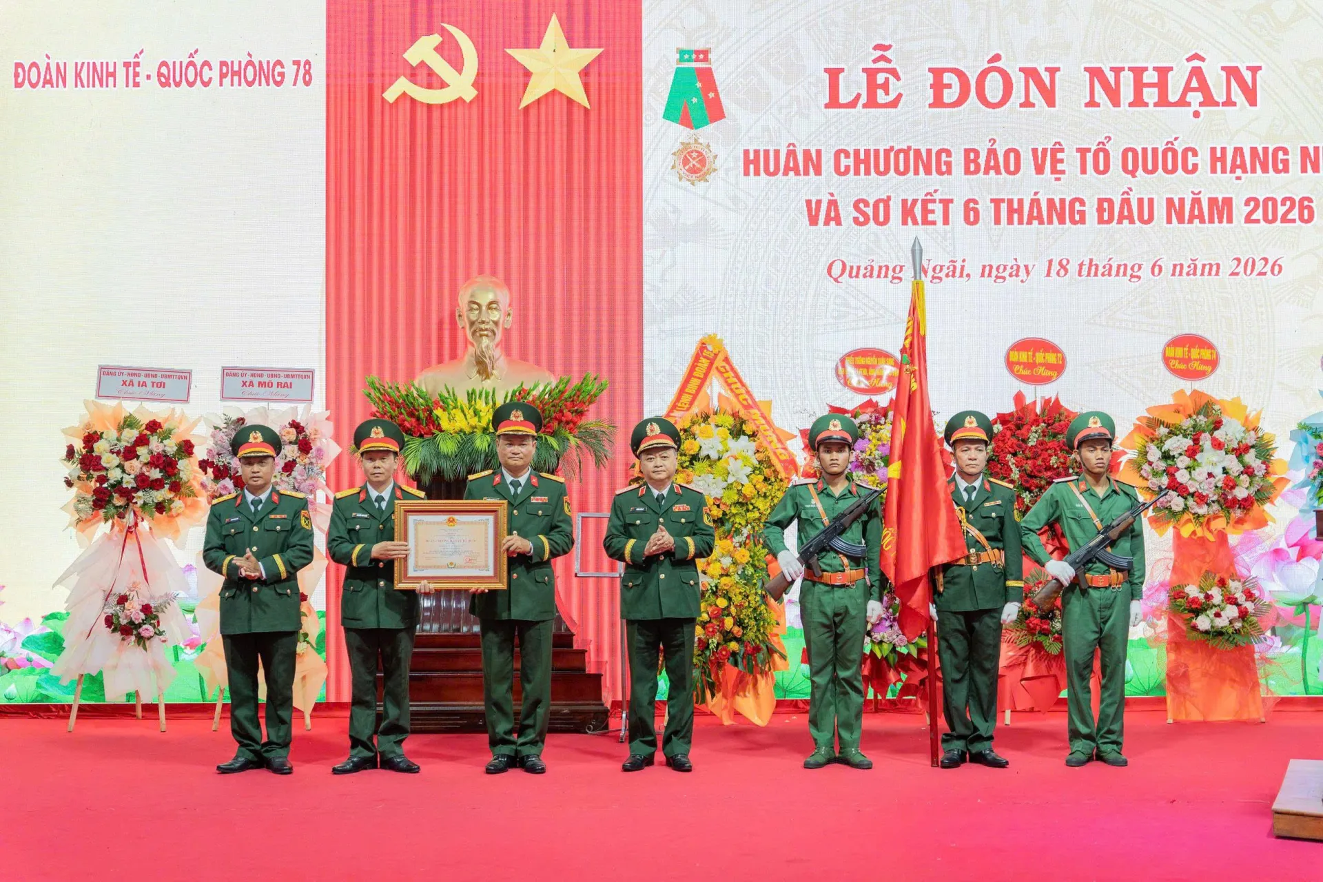 Đoàn Kinh tế - Quốc phòng 78 (Binh đoàn 15): Đón nhận Huân chương Bảo vệ Tổ quốc hạng Nhất