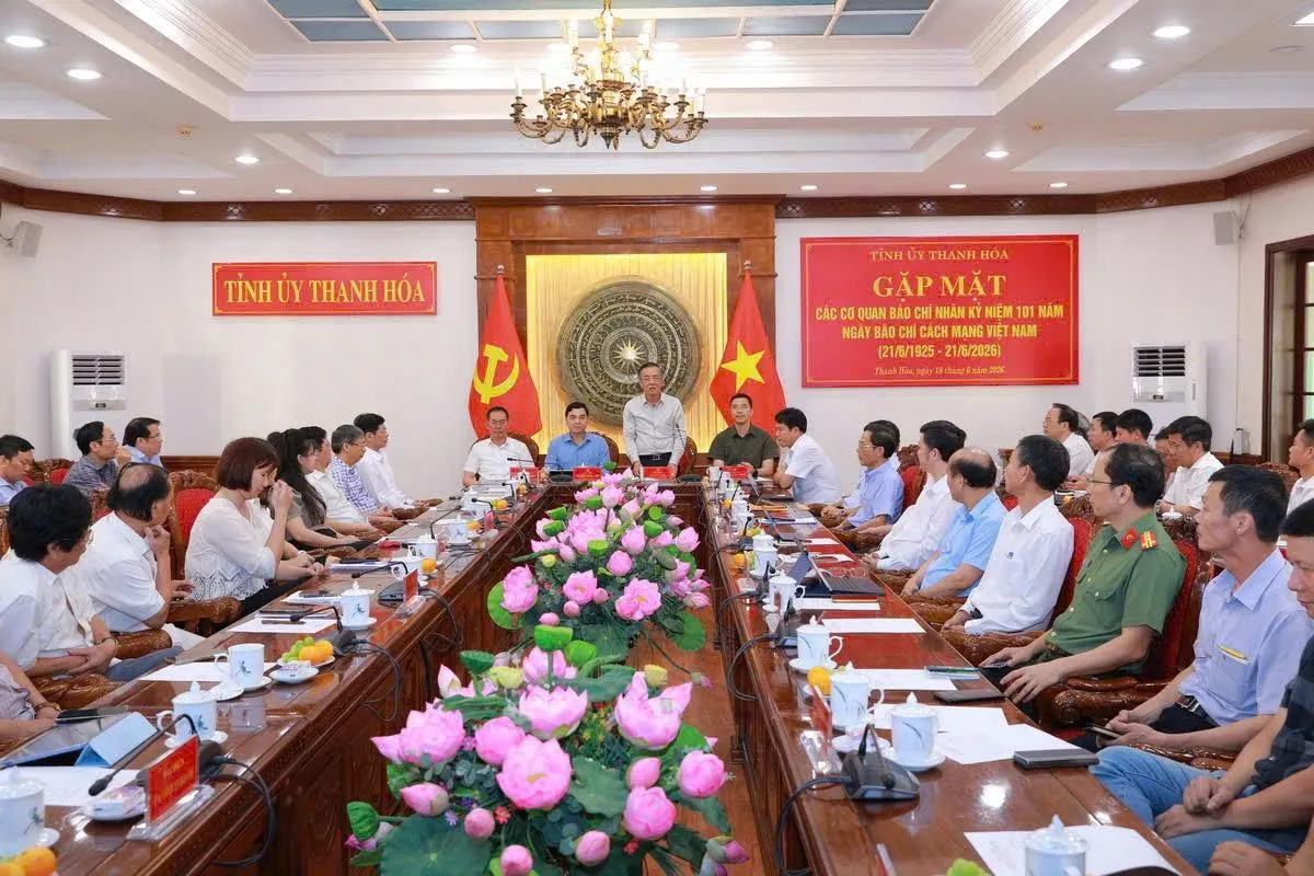 Thanh Hoá: Thường trực Tỉnh ủy gặp mặt các cơ quan báo chí nhân kỷ niệm 101 năm Ngày Báo chí Cách mạng Việt Nam