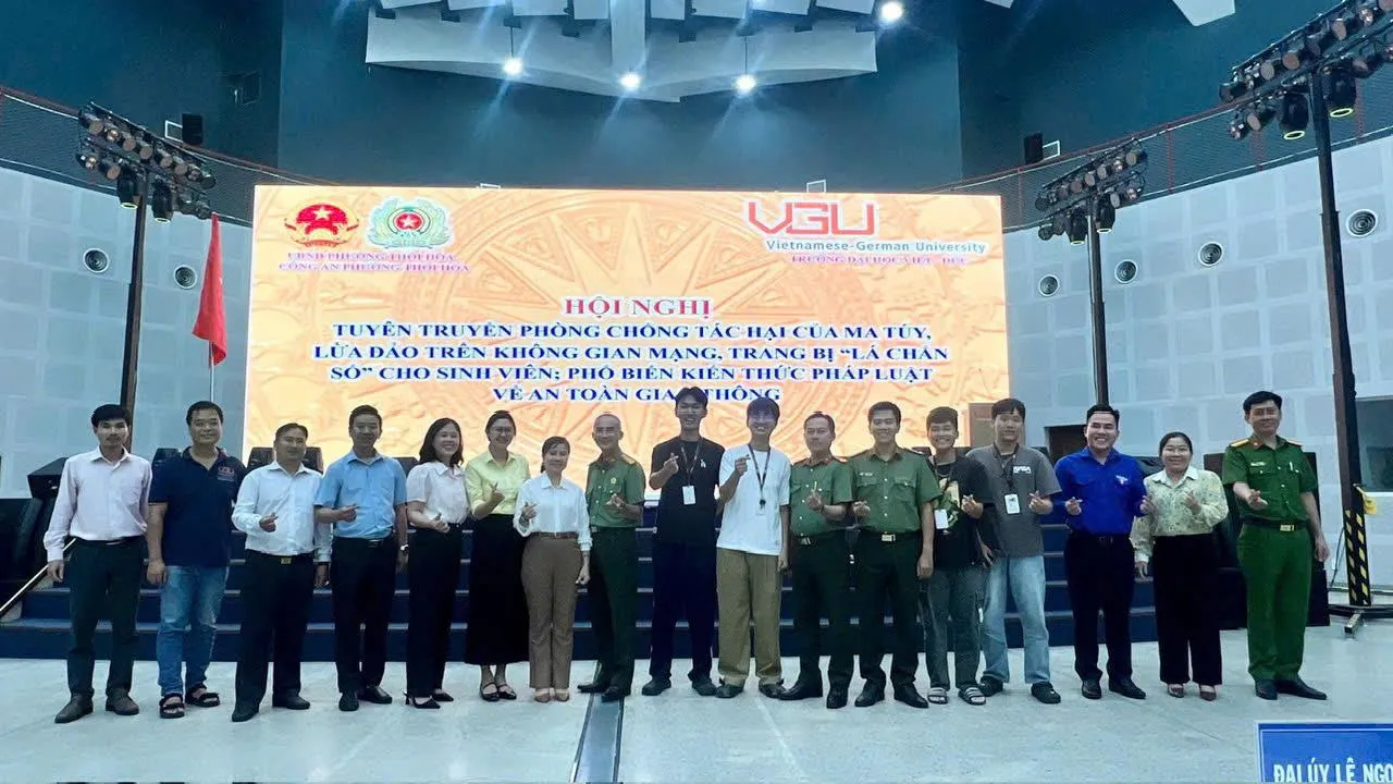 Trường Đại học Việt - Đức (phường Thới Hòa - TP.HCM) tham dự talk show “Phòng chống tác hại của ma túy”.