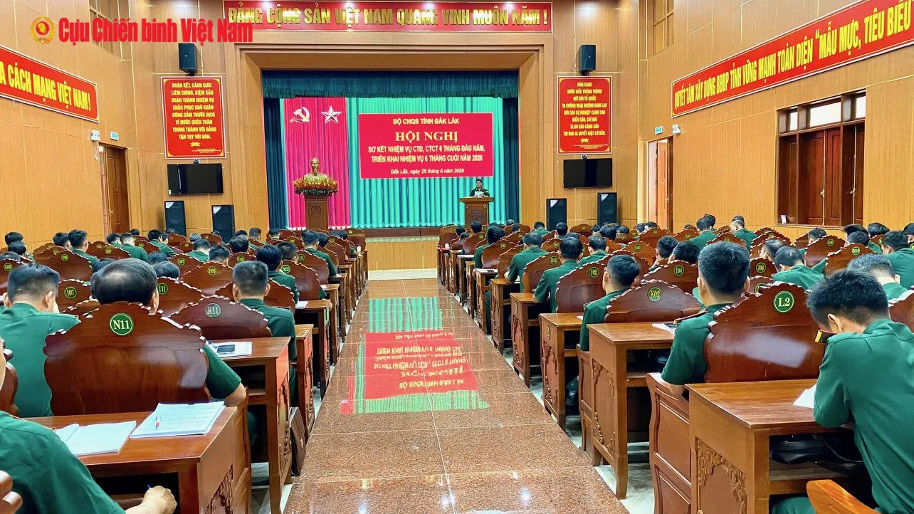 Bộ CHQS tỉnh Đắk Lắk sơ kết công tác Đảng 6 tháng đầu năm