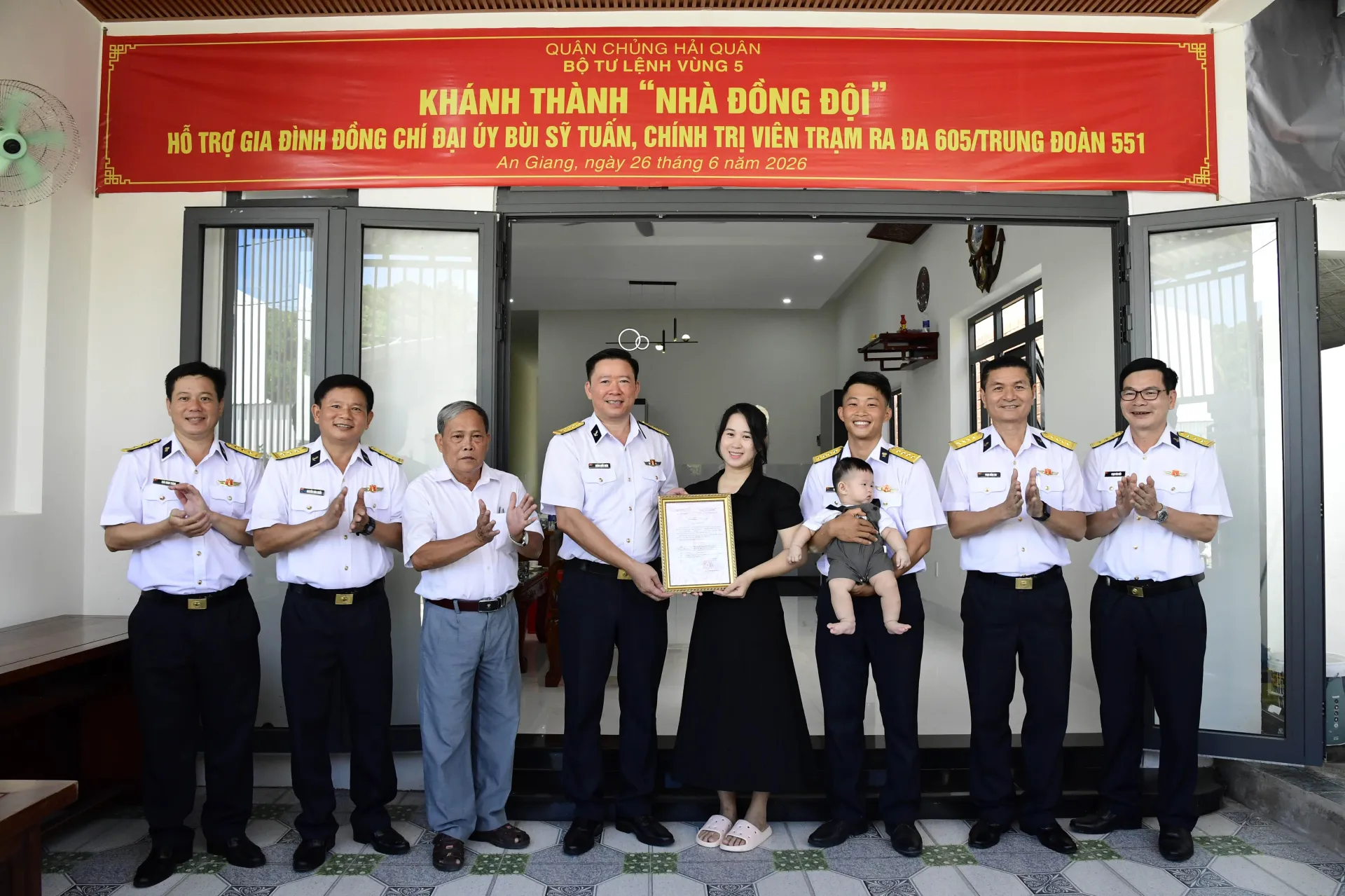 Vùng 5 Hải quân: Hỗ trợ xây nhà cho quân nhân khó khăn
