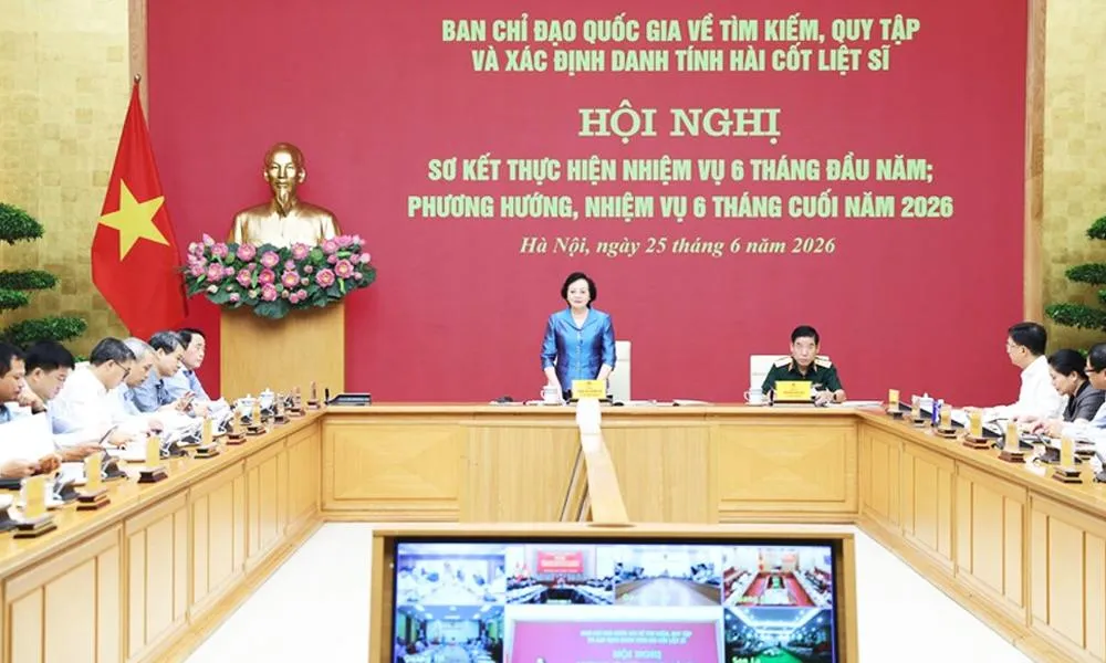 6 tháng đầu năm 2026 quy tập 1.255 hài cốt liệt sĩ, quyết tâm hoàn thành mục tiêu 3.000 hài cốt trong cả năm