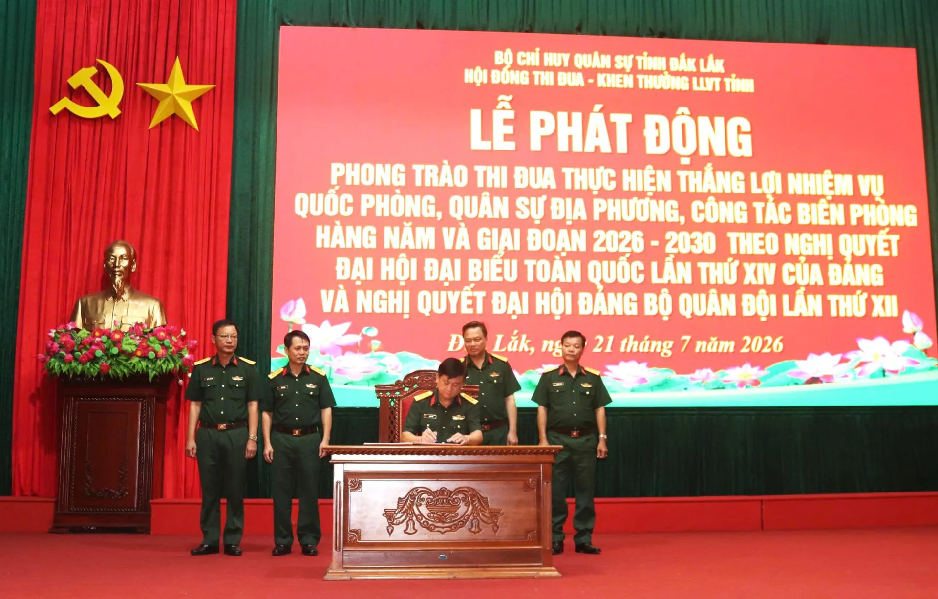 Bộ CHQS tỉnh Đắk Lắk phát động thi đua thực hiện nhiệm vụ