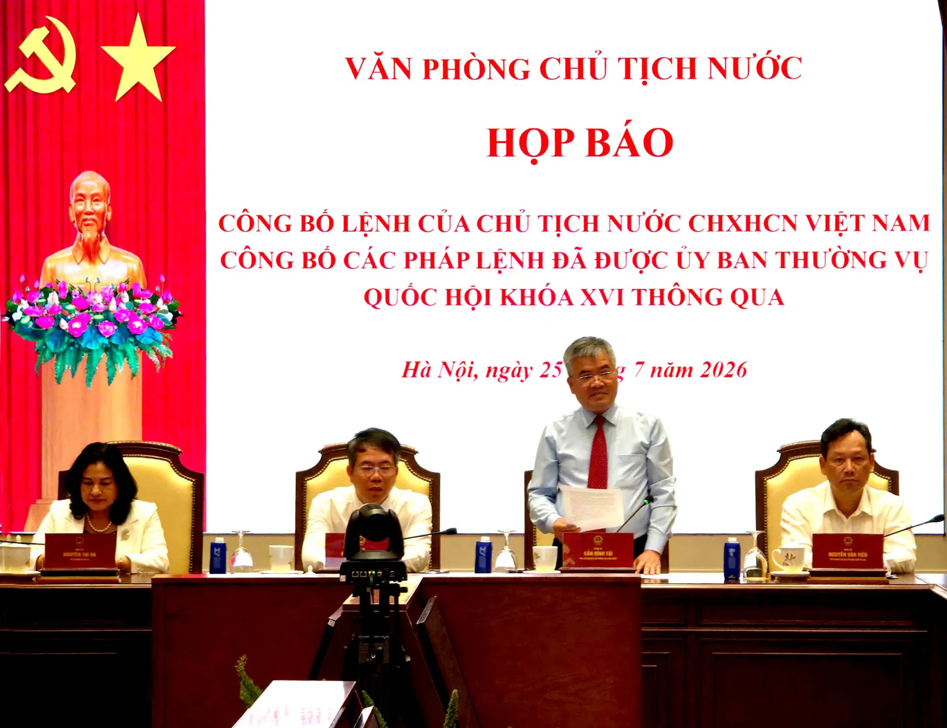 Văn phòng Chủ tịch nước tổ chức Họp báo công bố Lệnh của Chủ tịch Cộng hoà xã hội chủ nghĩa Việt Nam