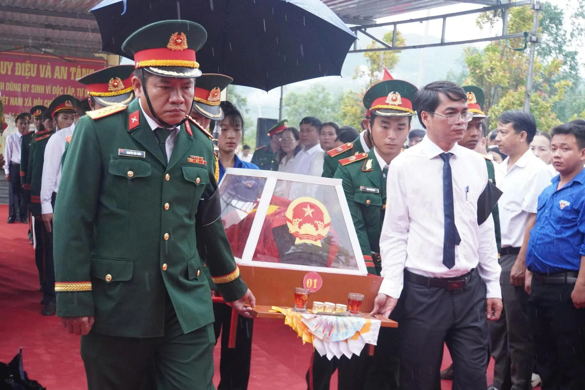 Đà Nẵng: Truy điệu và an táng 4 hài cốt liệt sĩ được tìm thấy tại Hang Đá Sập