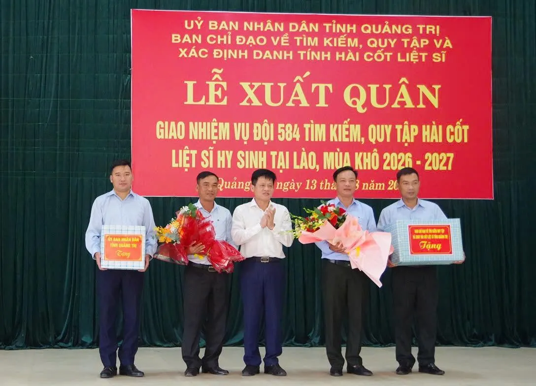 Quảng Trị: Đội quy tập 584 lên đường tìm kiếm hài cốt liệt sĩ tại Lào