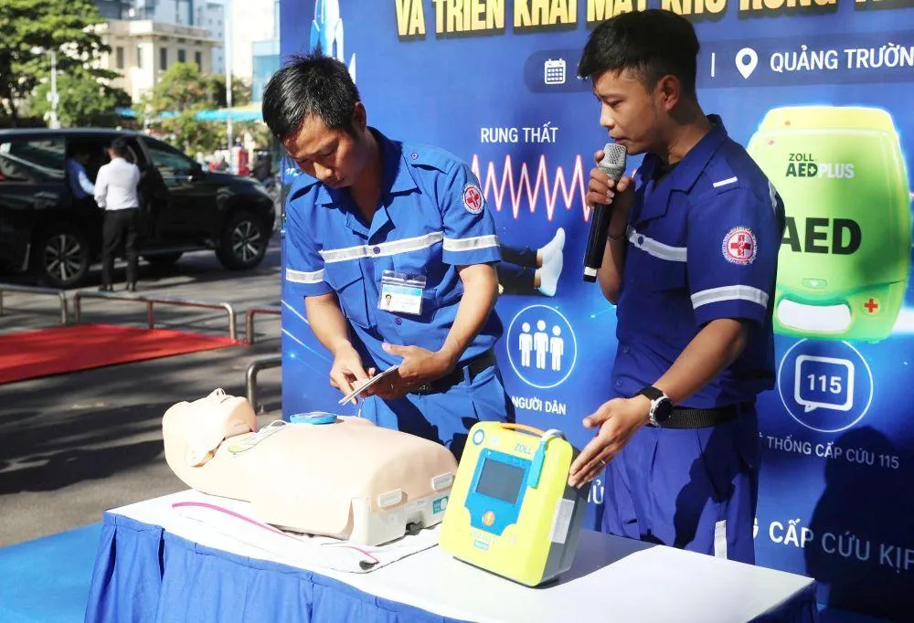 Khánh Hòa triển khai 80 máy khử rung tim tự động, xây dựng mạng lưới cấp cứu cộng đồng