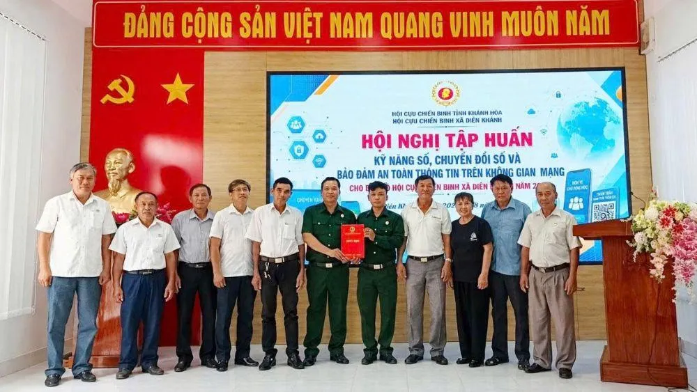 Hội Cựu chiến binh xã Diên Khánh ra mắt Tổ Công nghệ số và đẩy mạnh chuyển đổi số