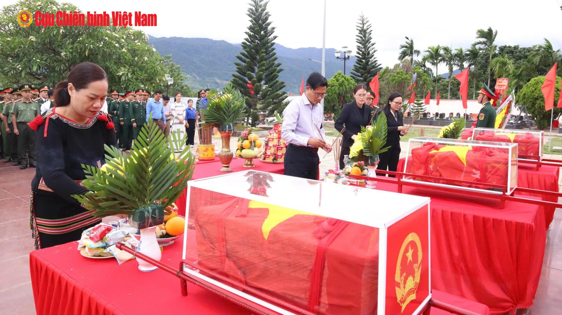 Tỉnh Đắk Lắk an táng hài cốt liệt sĩ tại xã Krông Bông
