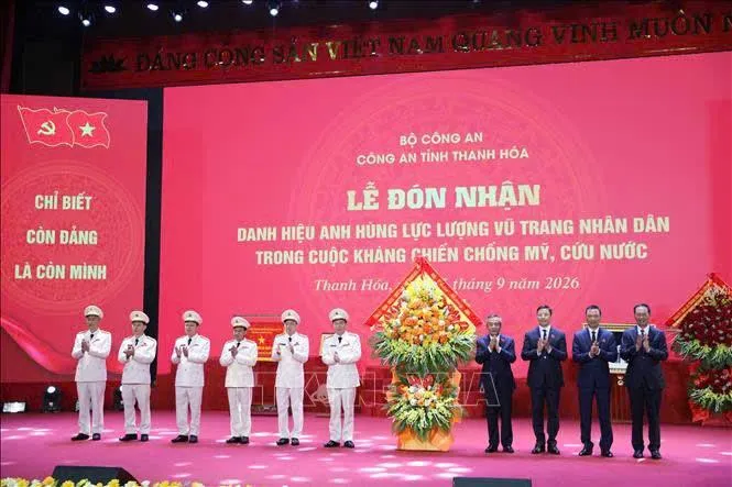 Công an Thanh Hóa lần thứ hai được phong tặng danh hiệu Anh hùng Lực lượng vũ trang nhân dân