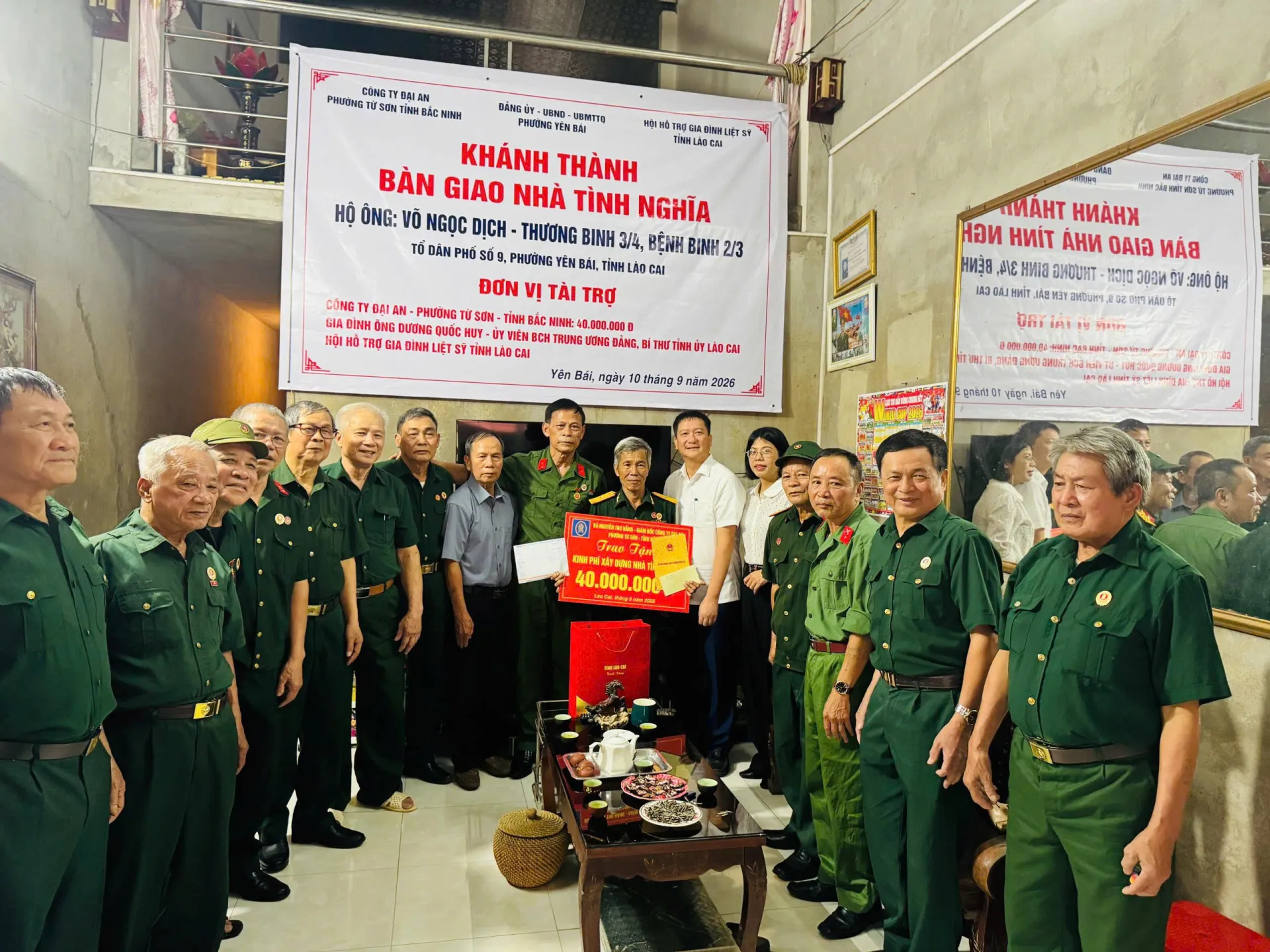 LÀO CAI: 3 CĂN NHÀ TÌNH NGHĨA ĐƯỢC TRAO CHO GIA ĐÌNH THÂN NHÂN LIỆT SỸ