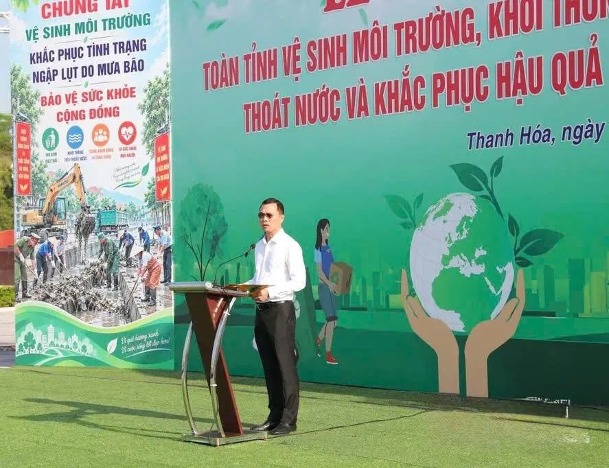 Thanh Hóa: Lễ ra quân toàn tỉnh vệ sinh môi trường sau mưa lũ