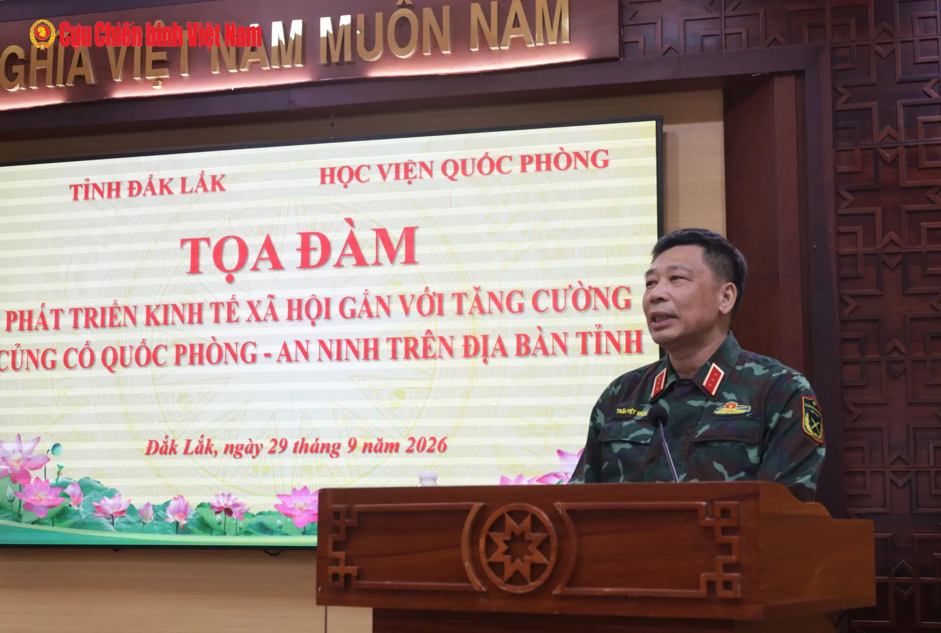 Đoàn công tác Học viện Quốc phòng thực tế tại Đắk Lắk