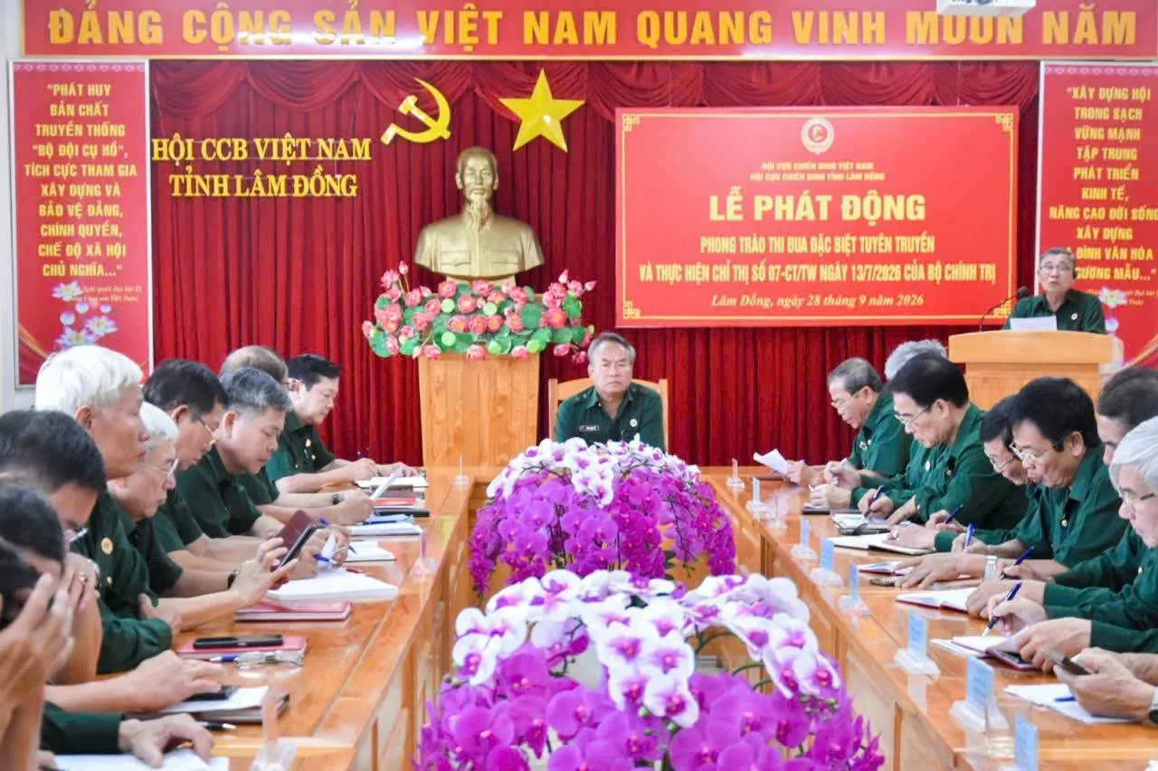 HỘI CỰU CHIẾN BINH TỈNH LÂM ĐỒNG PHÁT ĐỘNG THI ĐUA ĐẶC BIỆT, ĐƯA CHỈ THỊ 07-CT/TW VÀO CUỘC SỐNG