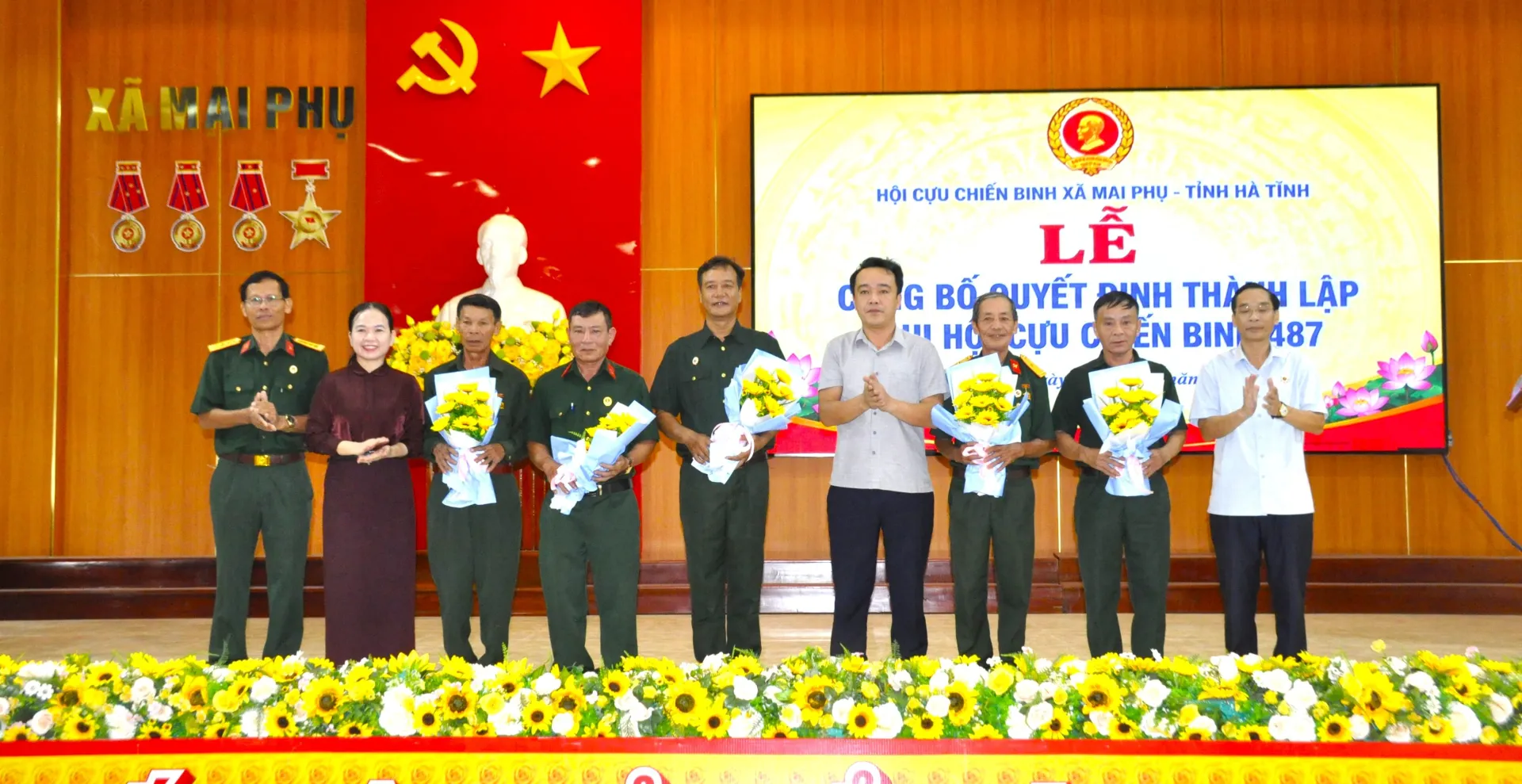 Hội CCB xã Mai Phụ ( Hà Tĩnh ) thành lập Chi hội Cựu Chiến Binh 487, ra mắt CLB Doanh nhân