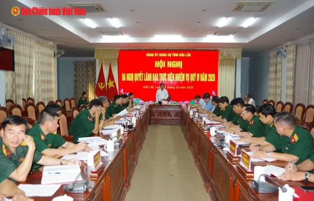 Đảng ủy Quân sự tỉnh Đắk Lắk lãnh đạo thực hiện nhiệm vụ quý IV