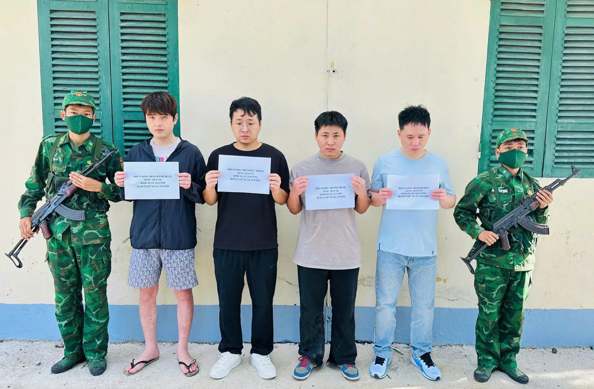 Quảng Trị triệt phá đường dây đưa 4 người Trung Quốc xuất, nhập cảnh trái phép