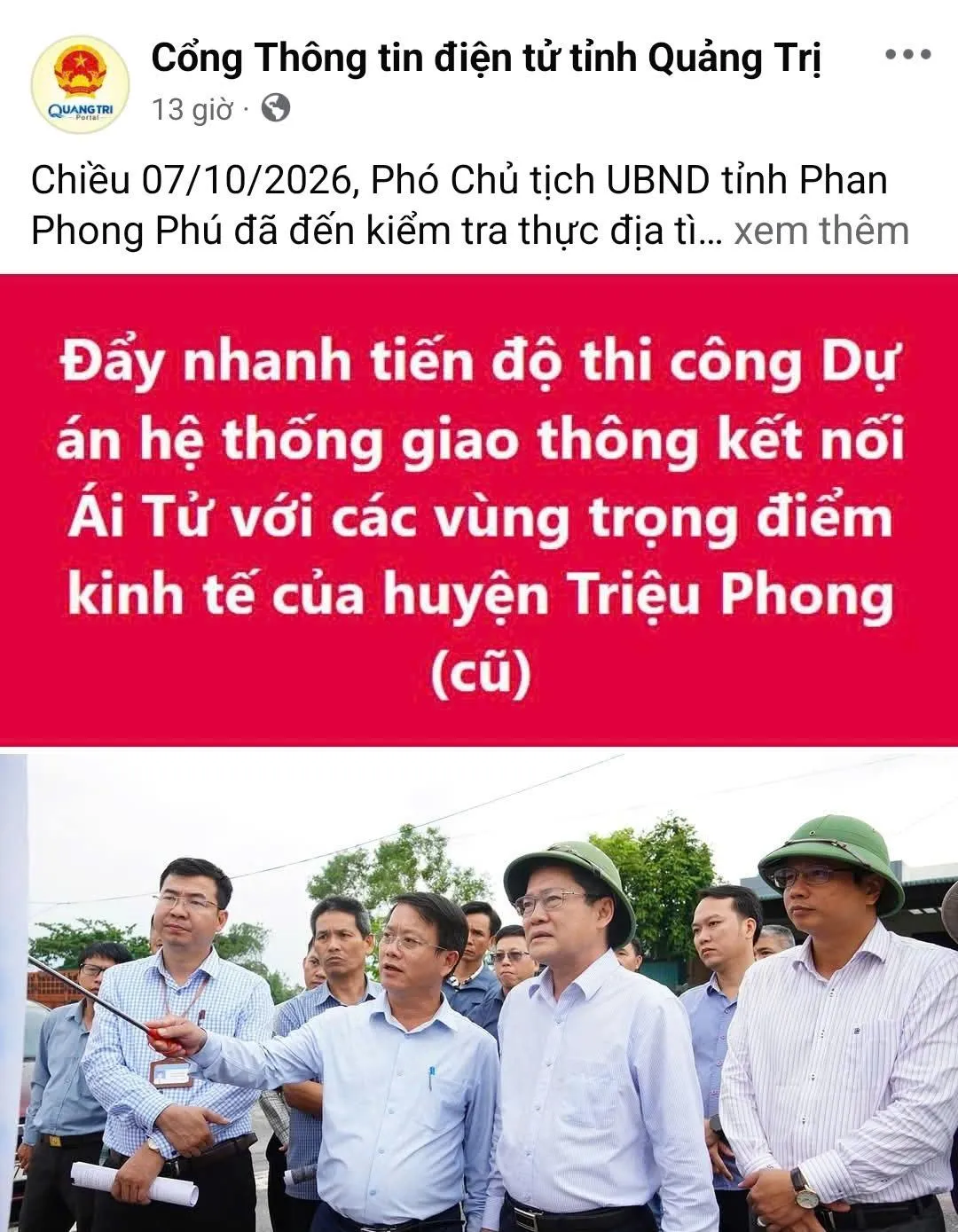 Quảng Trị đưa Fanpage “Cổng Thông tin điện tử Quảng Trị” vào hoạt động phục vụ người dân, doanh nghiệp