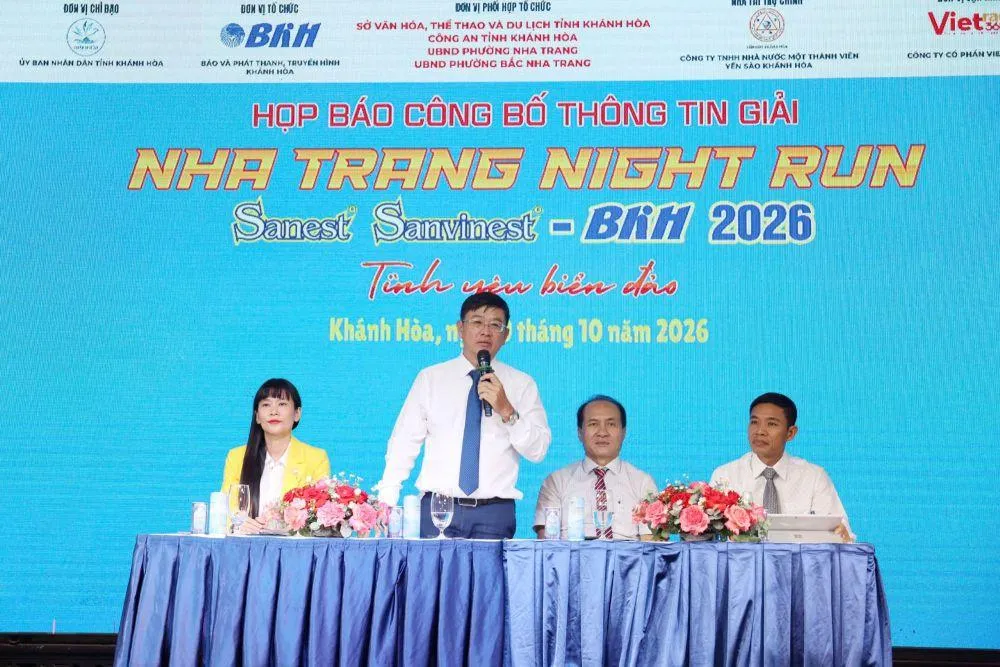 Khánh Hòa: Họp báo công bố Giải chạy “Nha Trang Night Run Sanest, Sanvinest - BKH 2026”