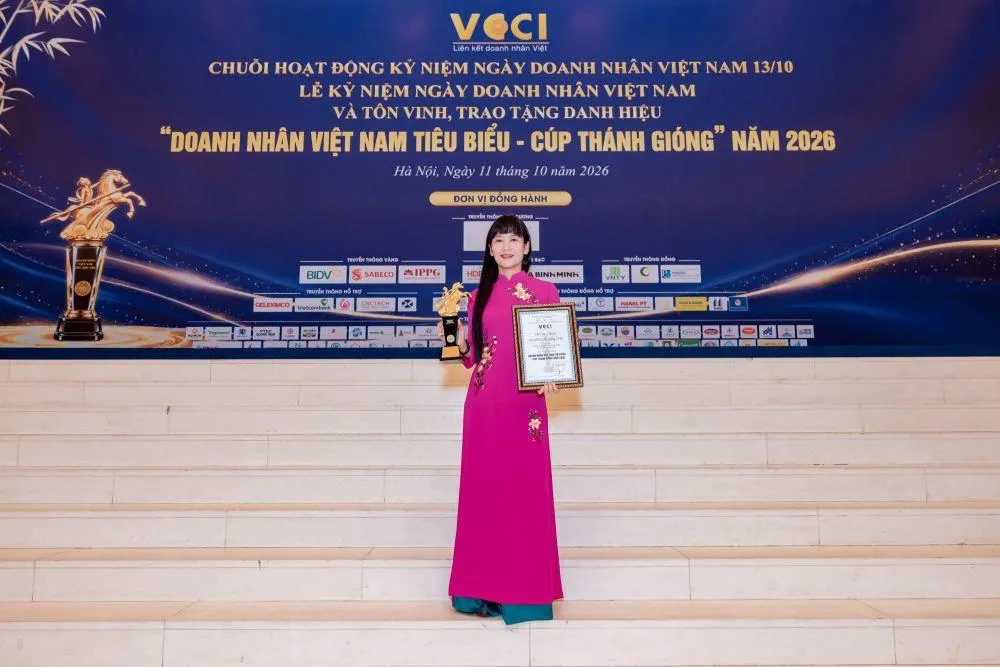 Chủ tịch HHĐTV Công ty Yến sào Khánh Hòa được tôn vinh Doanh nhân Việt Nam tiêu biểu 2026