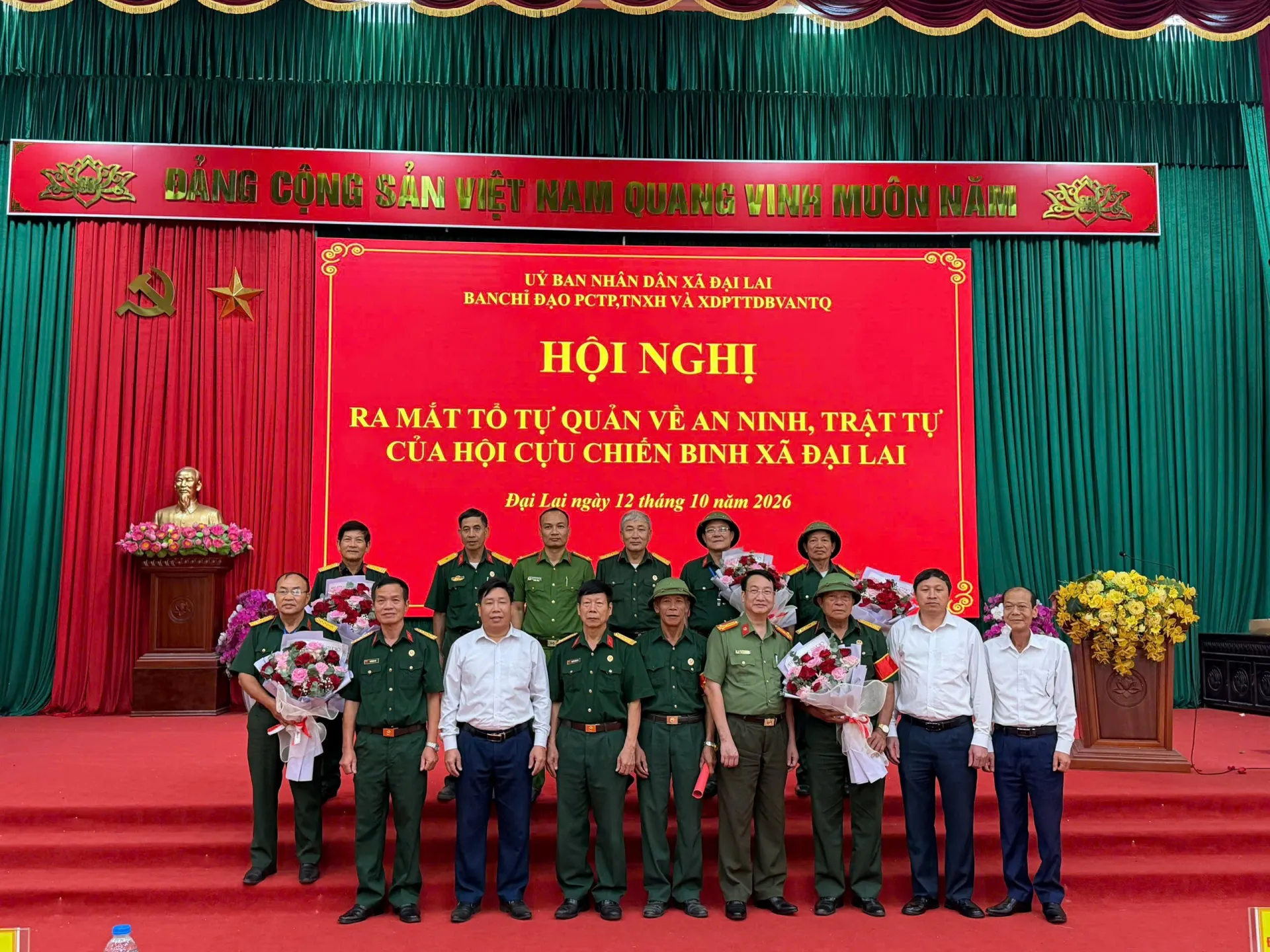 Hội CCB xã Đại Lai (Bắc Ninh) ra mắt mô hình Tổ tự quản về an ninh trật tự