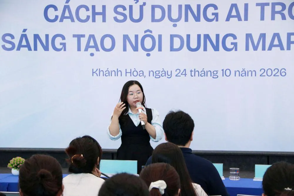 Sinh viên Phân hiệu Trường Đại học Tôn Đức Thắng tại tỉnh Khánh Hòa tiếp cận ứng dụng trí tuệ nhân tạo trong sáng tạo nội dung Marketing