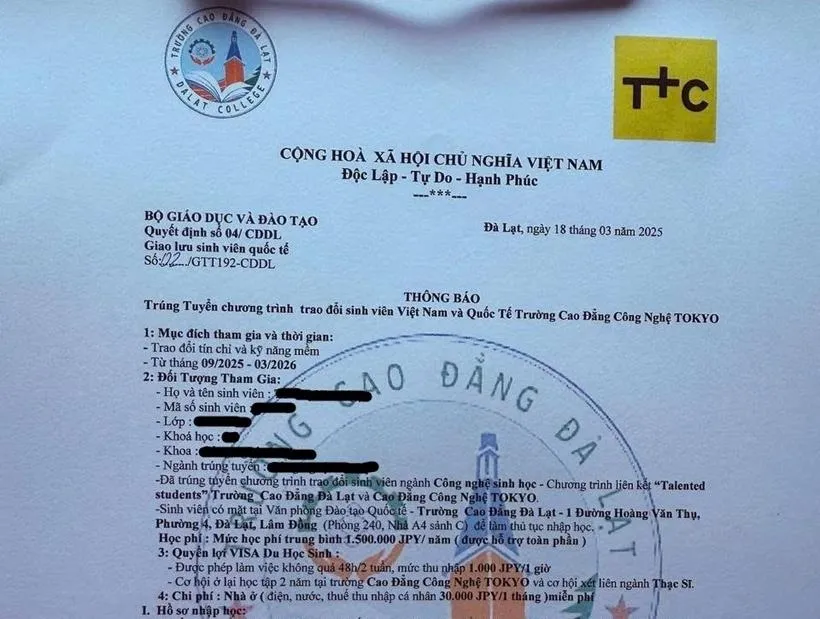 Cảnh báo thủ đoạn gửi giấy báo trúng tuyển các trường quốc tế để lừa đảo