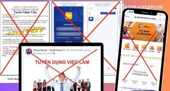 Cảnh giác bẫy lừa đảo tuyển dụng qua mạng