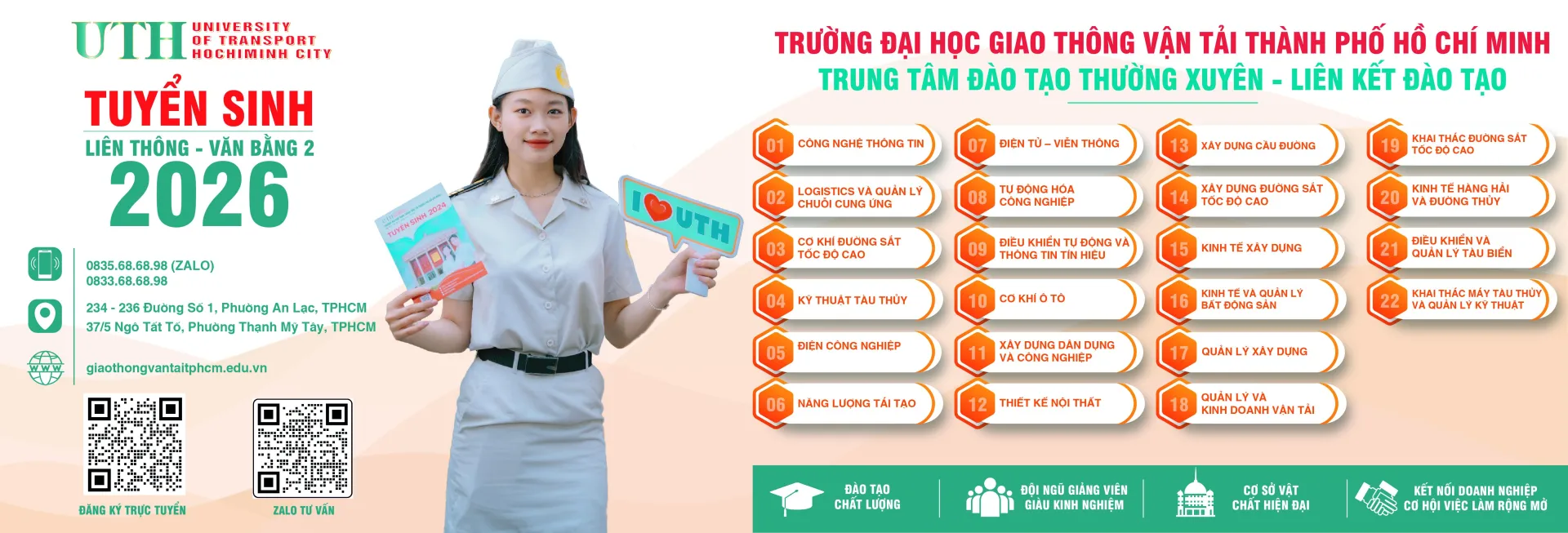 Trường Đại học Giao thông Vận tải TP HCM Tuyển sinh 2026