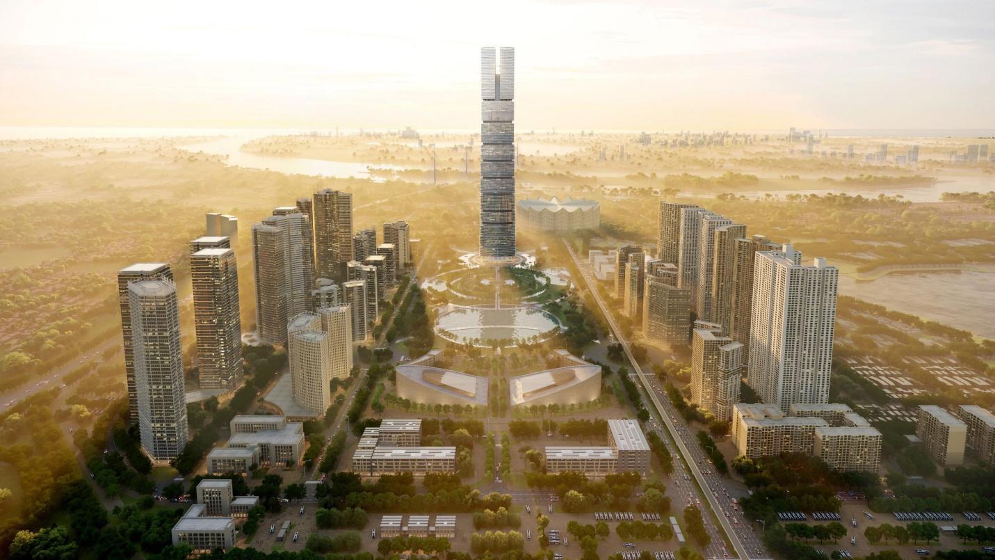 Lộ diện tháp tài chính cao 639m tại Hà Nội: Vượt Landmark 81, sở hữu quả cầu Mặt trăng độc đáo