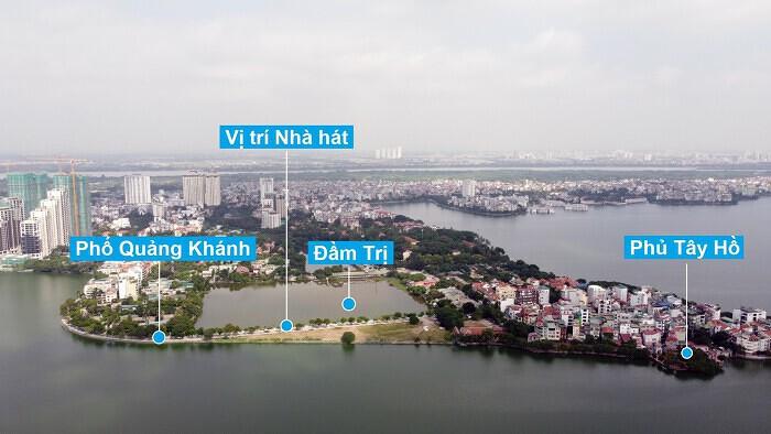 Hà Nội quy hoạch trục trung tâm bán đảo Quảng An, điểm nhấn là Nhà hát Ngọc Trai