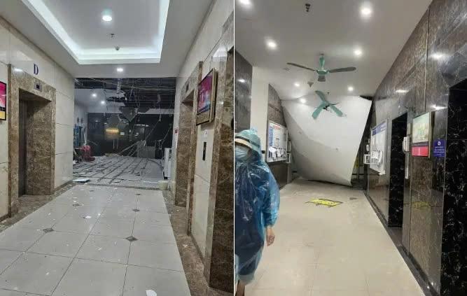 Bão Yagi thổi bay cửa kính nhiều tòa nhà: Cư dân khốn khổ vì nước tràn vào xối xả