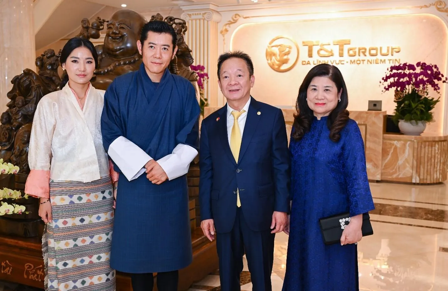 Quốc vương Bhutan và Hoàng hậu tới thăm Tập đoàn T&T Group