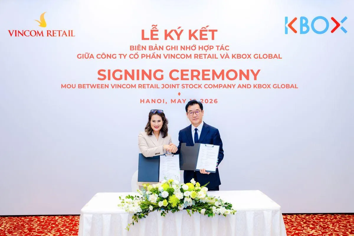 Vincom Retail tiếp tục chiến lược 'đón sóng' thương hiệu quốc tế với cú bắt tay cùng K-Box Global
